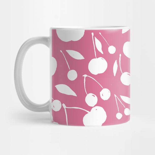 Cherries pattern - pink by wackapacka